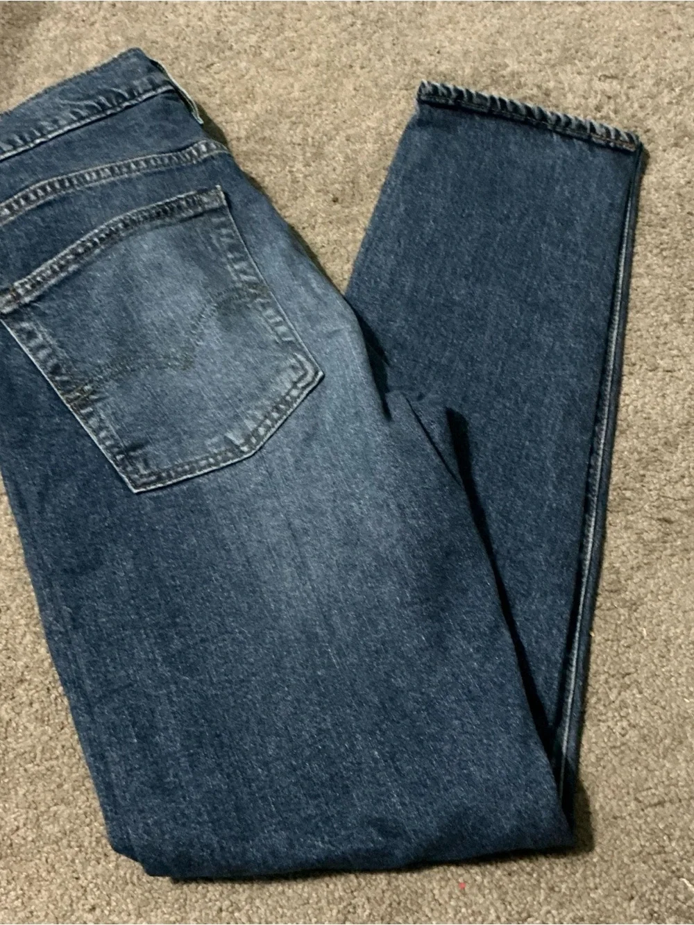 Levi's Men's Straight Leg Jeans in Dark Blue Denim